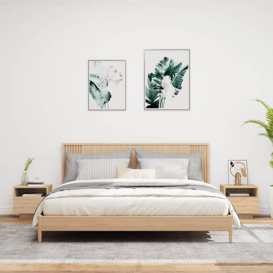 VidaXL -Nachtkastjes-met-LED-verlichting-2-st-40x39x37-cm-sonoma-eiken