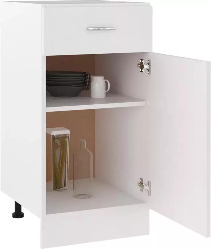 VidaXL Onderkast met lade Lyon 40x46x81 5 cm bewerkt hout wit - Foto 2
