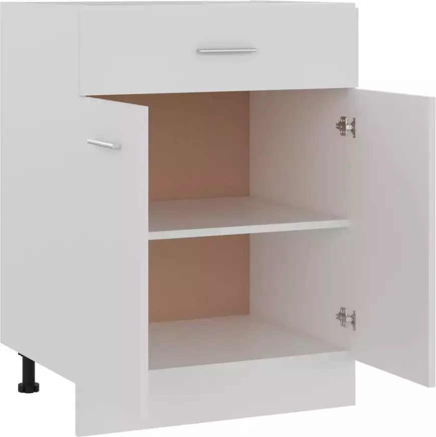 VidaXL Onderkast met lade Lyon 60x46x81 5 cm bewerkt hout wit - Foto 2