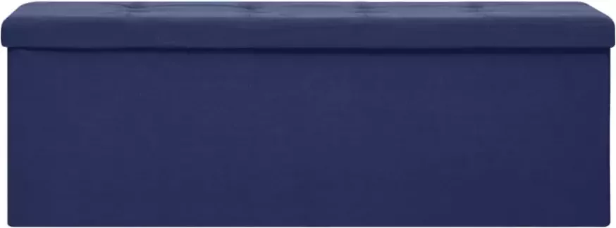 VIDAXL Opbergbank inklapbaar kunstlinnen blauw