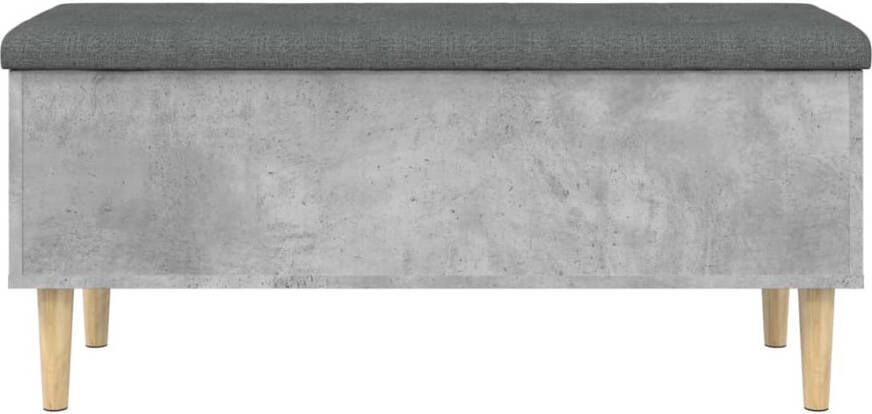 VidaXL -Opbergbankje-102x42x46-cm-bewerkt-hout-betongrijs - Foto 4