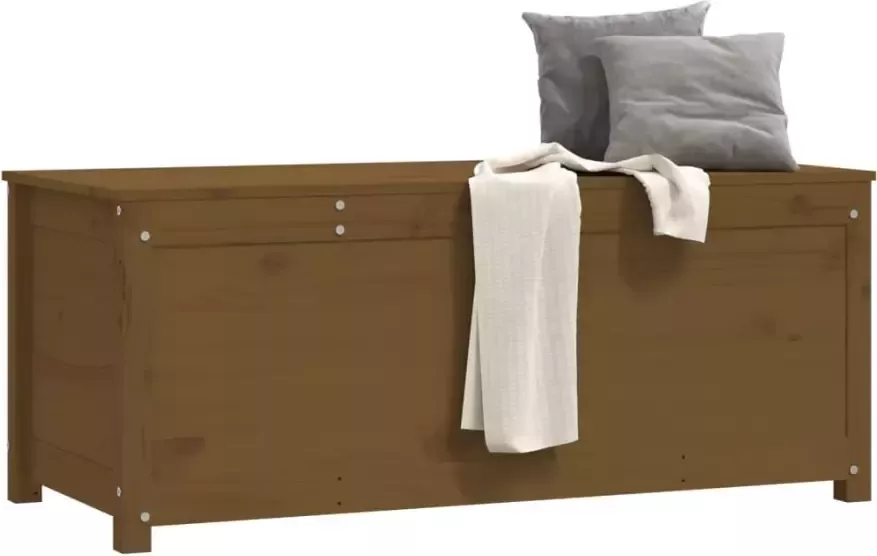 VidaXL -Opbergbox-honingbruin-110x50x45 5-cm-massief-grenenhout - Foto 4