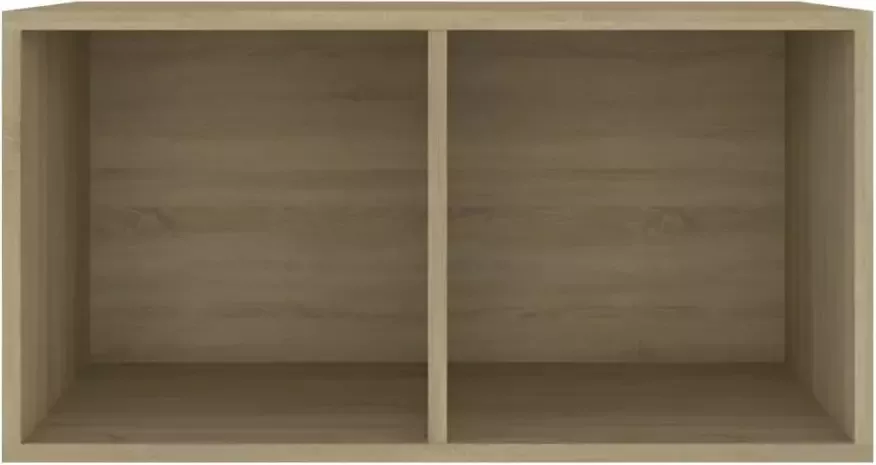 VidaXL Opbergbox voor LP&apos;s 71x34x36 cm bewerkt hout sonoma eikenkleur - Foto 3