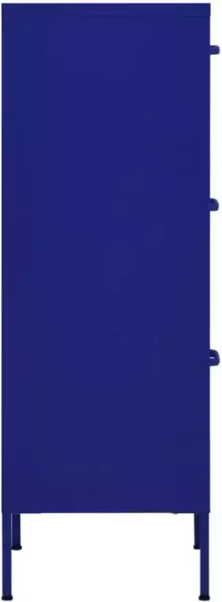 VidaXL -Opbergkast-42 5x35x101 5-cm-staal-marineblauw - Foto 4