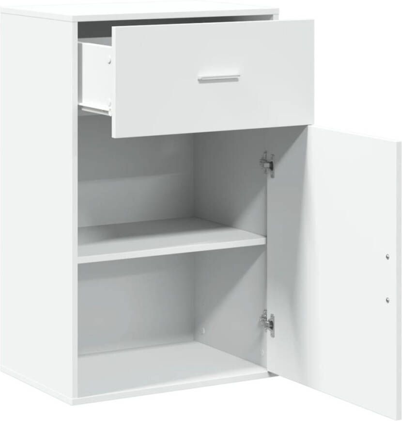 VidaXL -Opbergkast-56 5x39x90-cm-bewerkt-hout-wit - Foto 2