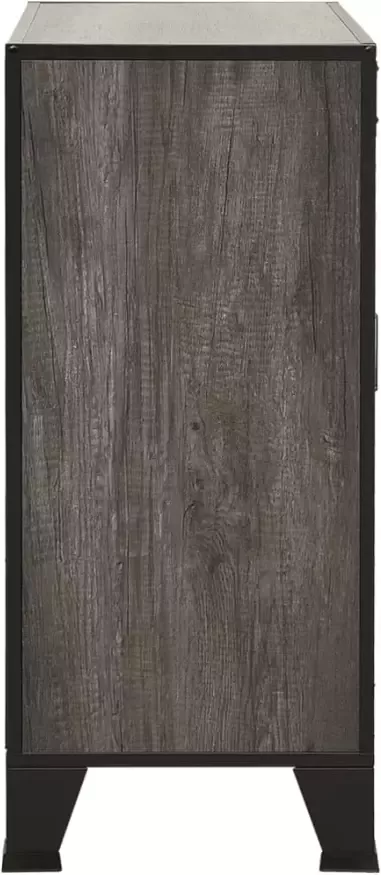 VidaXL -Opbergkast-72x36x82-cm-metaal-en-MDF-grijs - Foto 3