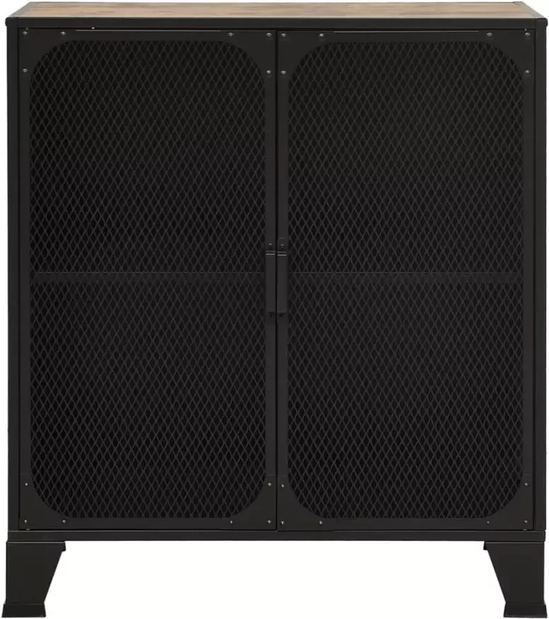 VidaXL -Opbergkast-72x36x82-cm-metaal-en-MDF-rustiek-bruin - Foto 4