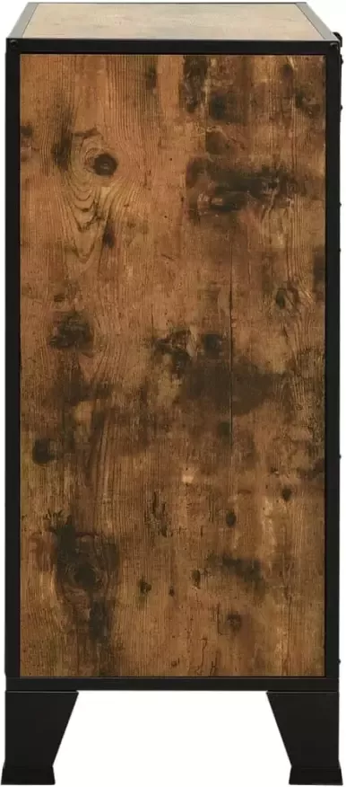 VidaXL -Opbergkast-72x36x82-cm-metaal-en-MDF-rustiek-bruin - Foto 3