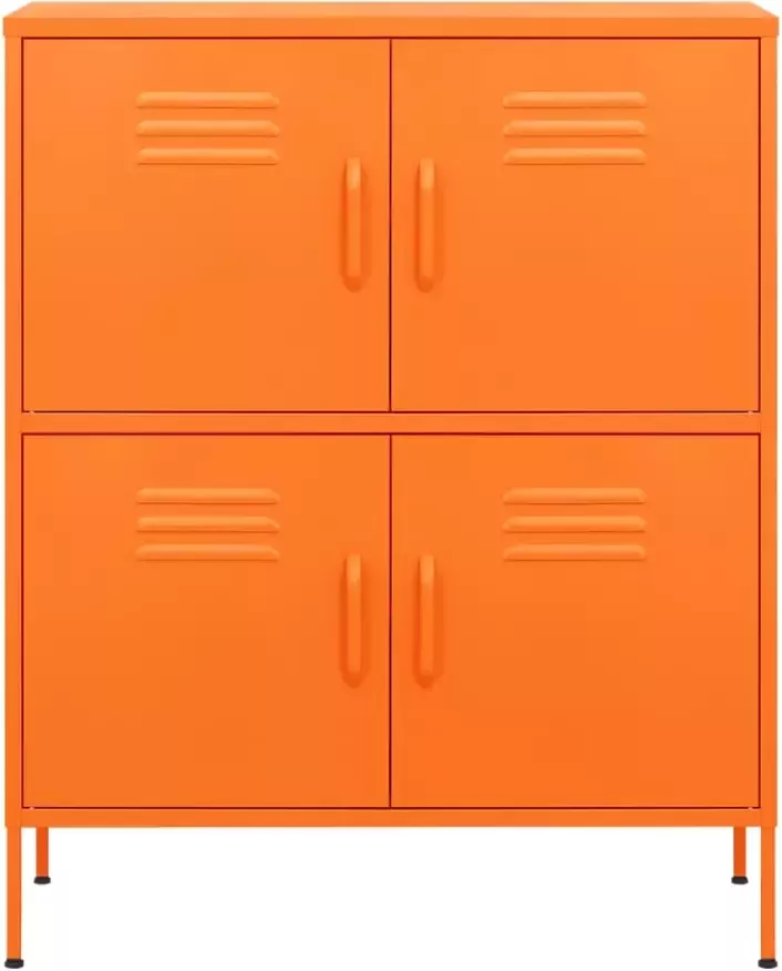 VidaXL -Opbergkast-80x35x101 5-cm-staal-oranje