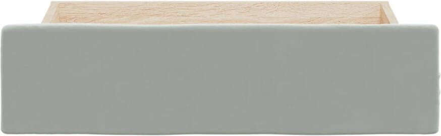 VidaXL Opberglades bed 2 st bewerkt hout en fluweel lichtgrijs - Foto 4