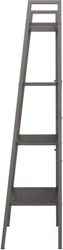 VidaXL -Opbergmeubel-met-4-schappen-56x35x140-cm-zwart - Foto 3