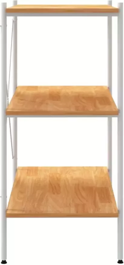 VidaXL -Opbergrek-3-laags-80x40x92-cm-wit-en-eikenkleurig - Foto 3