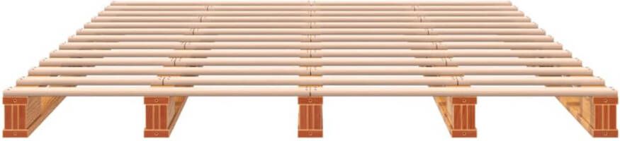 VidaXL -Palletbed-massief-grenenhout-wasbruin-140x200-cm - Foto 4