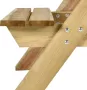 VIDAXL Picknicktafel met banken 110x123x73 cm geïmpregneerd grenenhout - Thumbnail 4