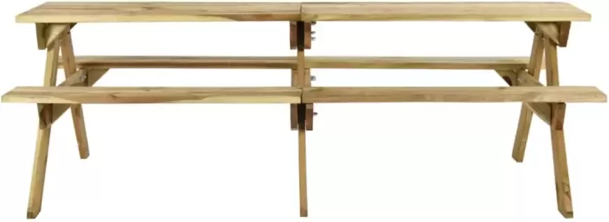 VIDAXL Picknicktafel met banken 220x122x72 cm geïmpregneerd grenenhout - Foto 3