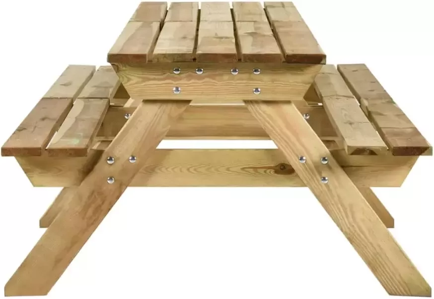 VIDAXL Picknicktafel met banken 220x122x72 cm geïmpregneerd grenenhout - Foto 2