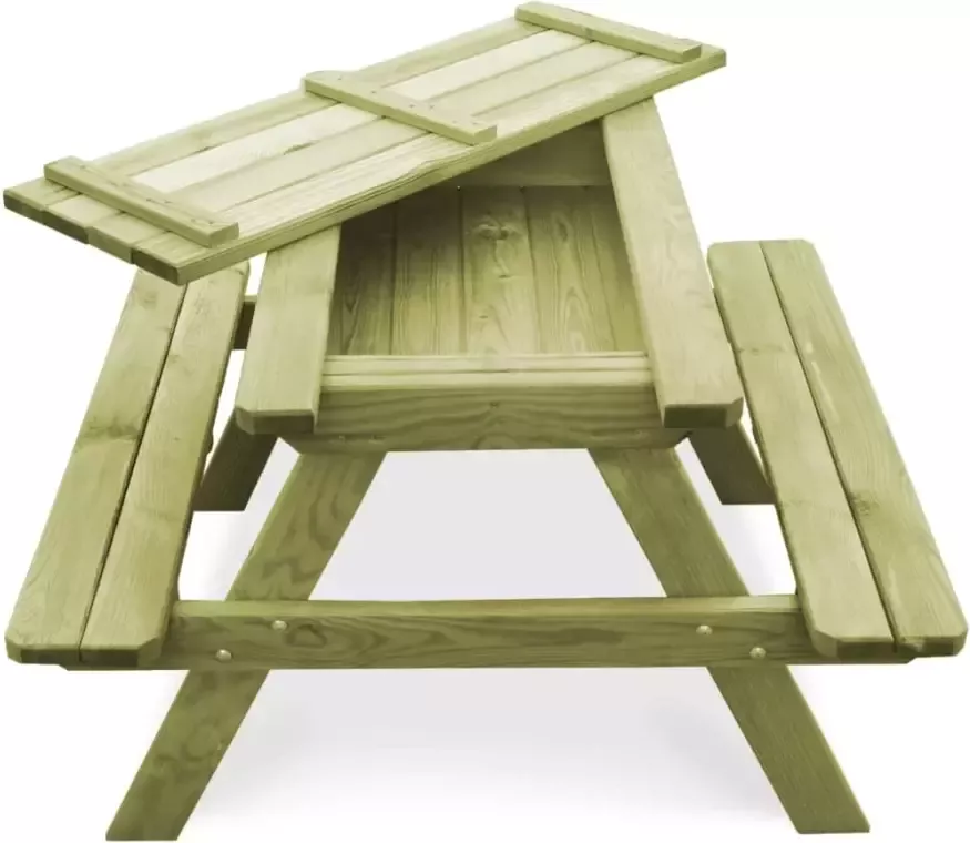 VIDAXL Picknicktafel met banken 90x90x58 cm geïmpregneerd grenenhout - Foto 1