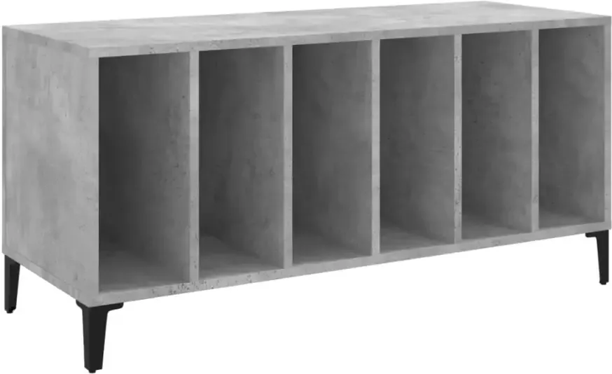 VIDAXL Platenkast 100x38x48 cm bewerkt hout betongrijs - Foto 3