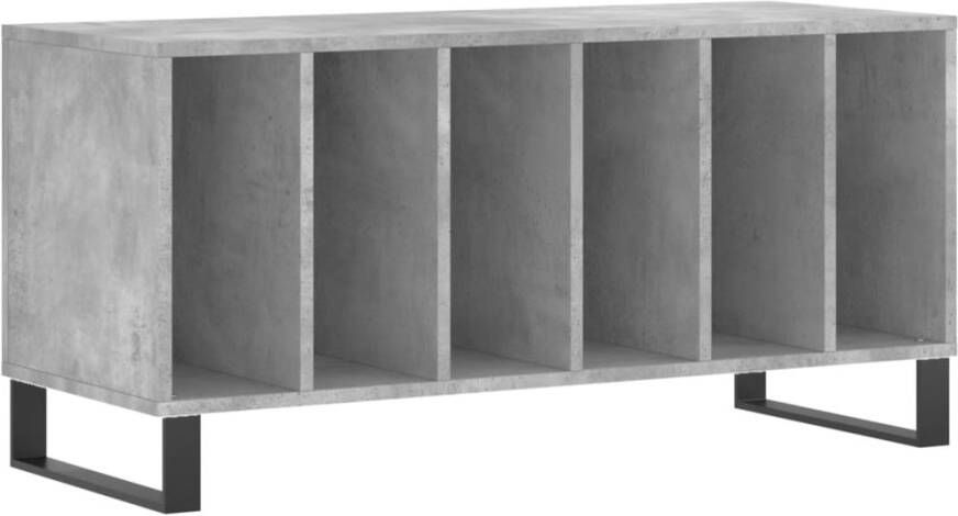 VIDAXL Platenkast 100x38x48 cm bewerkt hout betongrijs