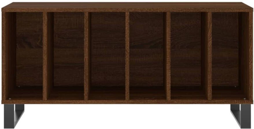 VidaXL Platenkast 100x38x48 cm bewerkt hout bruineikenkleurig - Foto 3