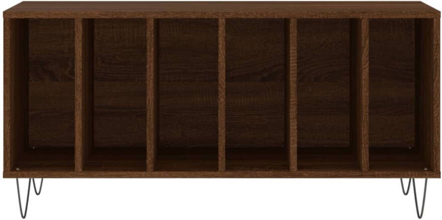VidaXL Platenkast 100x38x48 cm bewerkt hout bruineikenkleurig - Foto 3