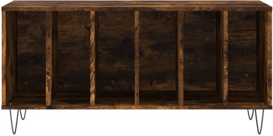 VIDAXL Platenkast 100x38x48 cm bewerkt hout gerookt eikenkleurig - Foto 3