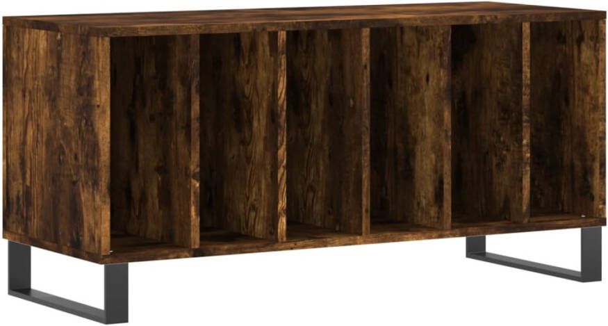 VIDAXL Platenkast 100x38x48 cm bewerkt hout gerookt eikenkleurig - Foto 2