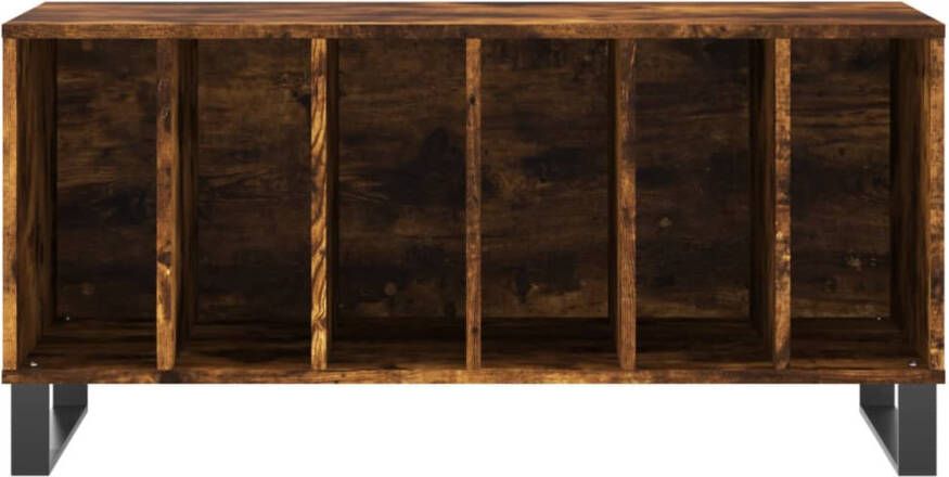 VIDAXL Platenkast 100x38x48 cm bewerkt hout gerookt eikenkleurig - Foto 3