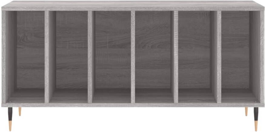 VIDAXL Platenkast 100x38x48 cm bewerkt hout grijs sonoma eikenkleurig - Foto 2