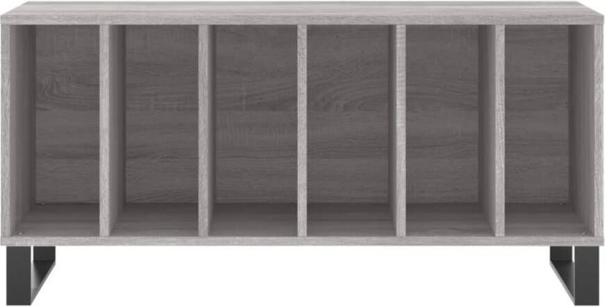 VIDAXL Platenkast 100x38x48 cm bewerkt hout grijs sonoma eikenkleurig - Foto 2