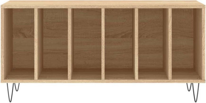 VIDAXL Platenkast 100x38x48 cm bewerkt hout sonoma eikenkleurig - Foto 2