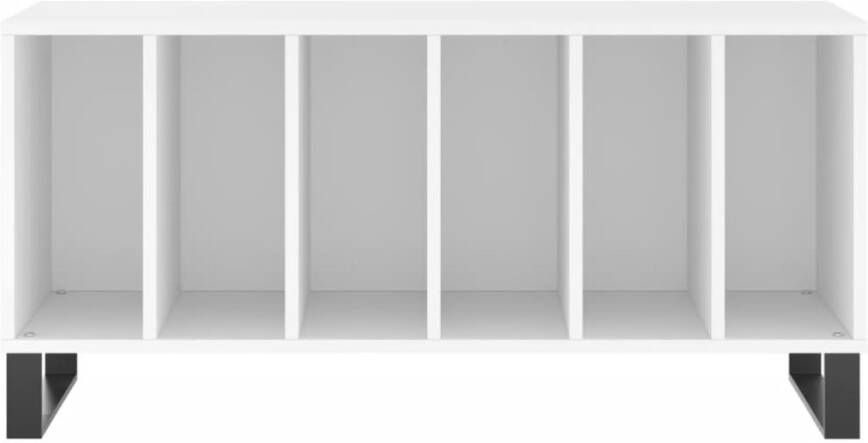 VIDAXL Platenkast 100x38x48 cm bewerkt hout wit - Foto 2