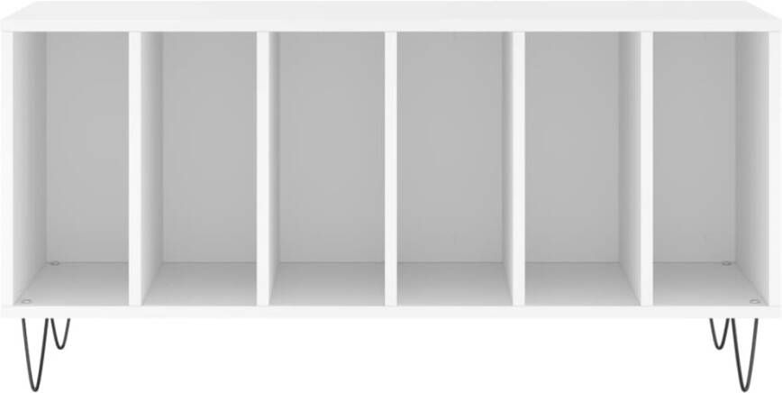 VIDAXL Platenkast 100x38x48 cm bewerkt hout wit - Foto 3