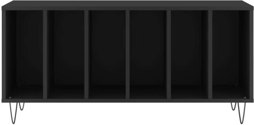 VIDAXL Platenkast 100x38x48 cm bewerkt hout zwart - Foto 3