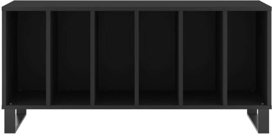 VIDAXL Platenkast 100x38x48 cm bewerkt hout zwart - Foto 3