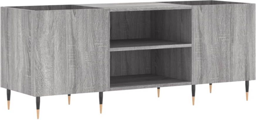 VIDAXL Platenkast 121x38x48 cm bewerkt hout grijs sonoma eikenkleurig - Foto 2