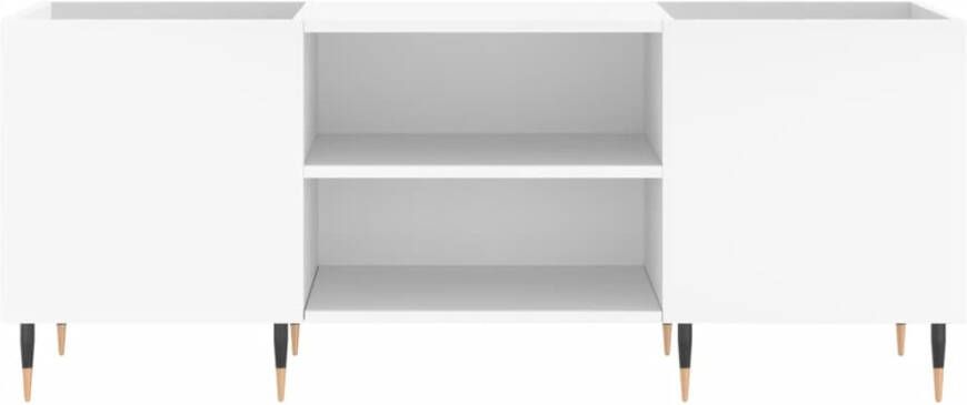 VIDAXL Platenkast 121x38x48 cm bewerkt hout wit - Foto 3