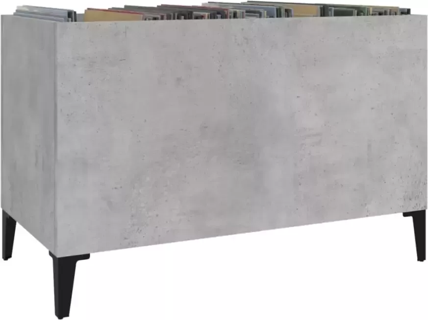 VIDAXL Platenkast 74 5x38x48 cm bewerkt hout betongrijs - Foto 2