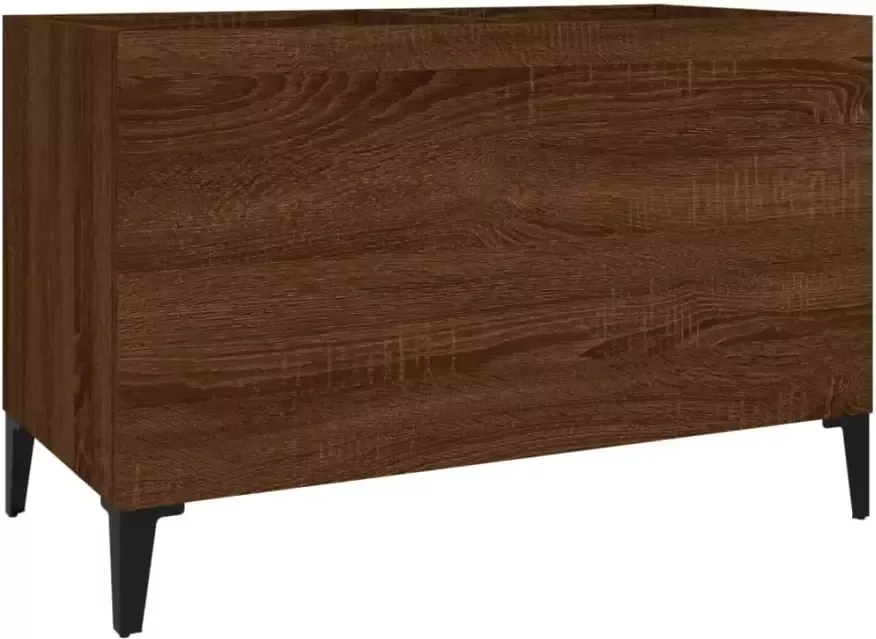 VidaXL Platenkast 74 5x38x48 cm bewerkt hout bruineikenkleurig - Foto 2