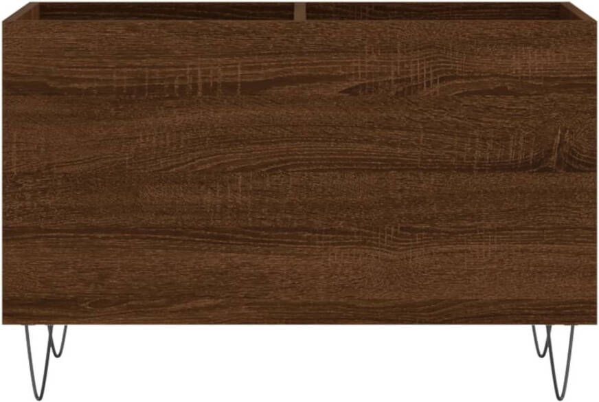 VidaXL Platenkast 74 5x38x48 cm bewerkt hout bruineikenkleurig - Foto 2