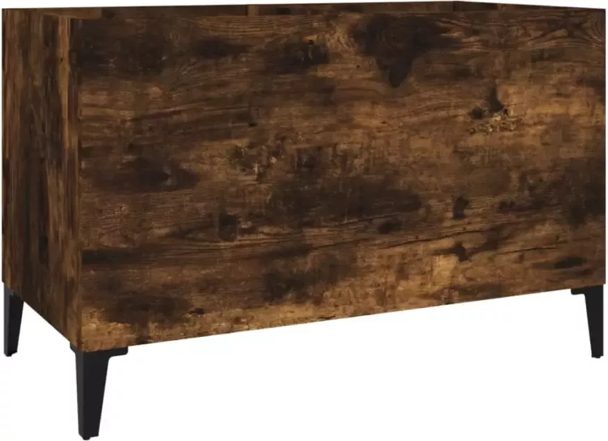 VIDAXL Platenkast 74 5x38x48 cm bewerkt hout gerookt eikenkleurig - Foto 3