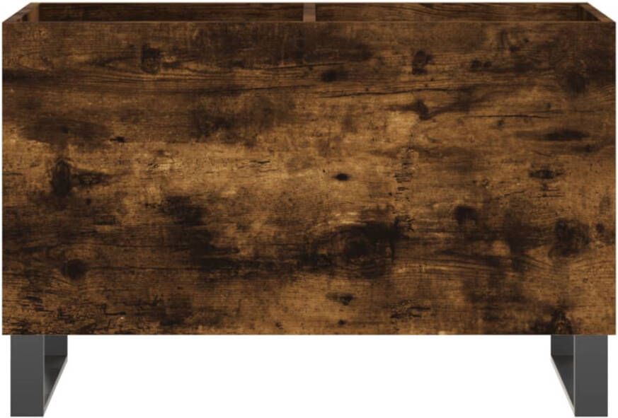 VIDAXL Platenkast 74 5x38x48 cm bewerkt hout gerookt eikenkleurig - Foto 2