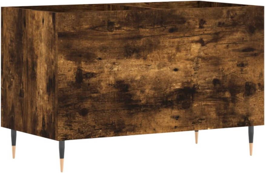 VIDAXL Platenkast 74 5x38x48 cm bewerkt hout gerookt eikenkleurig - Foto 2