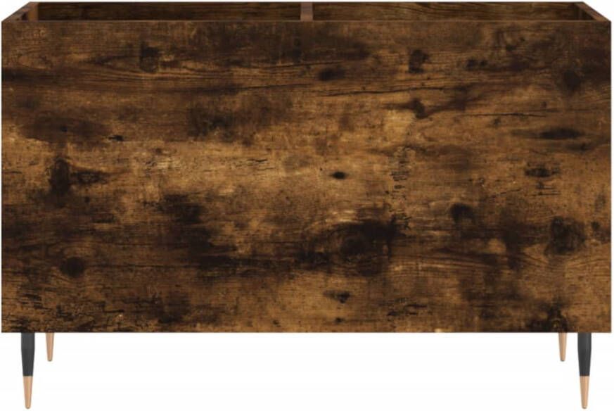 VidaXL Platenkast 74 5x38x48 cm bewerkt hout gerookt eikenkleurig