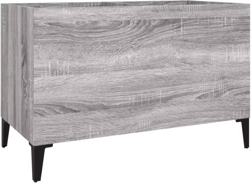 VIDAXL Platenkast 74 5x38x48 cm bewerkt hout grijs sonoma eikenkleurig - Foto 2