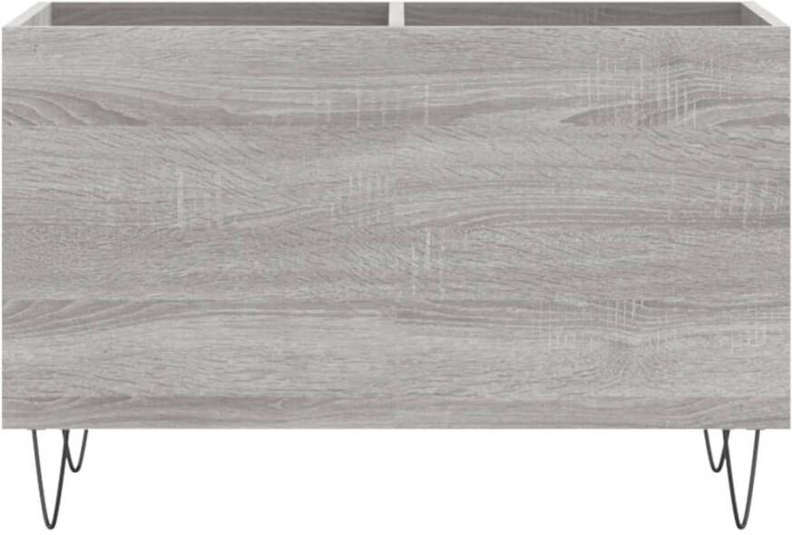 VIDAXL Platenkast 74 5x38x48 cm bewerkt hout grijs sonoma eikenkleurig - Foto 2