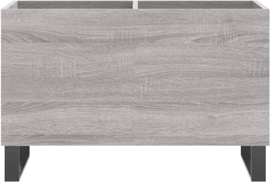 VIDAXL Platenkast 74 5x38x48 cm bewerkt hout grijs sonoma eikenkleurig - Foto 2
