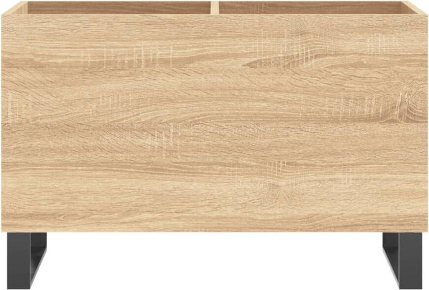 VidaXL Platenkast 74 5x38x48 cm bewerkt hout sonoma eikenkleurig