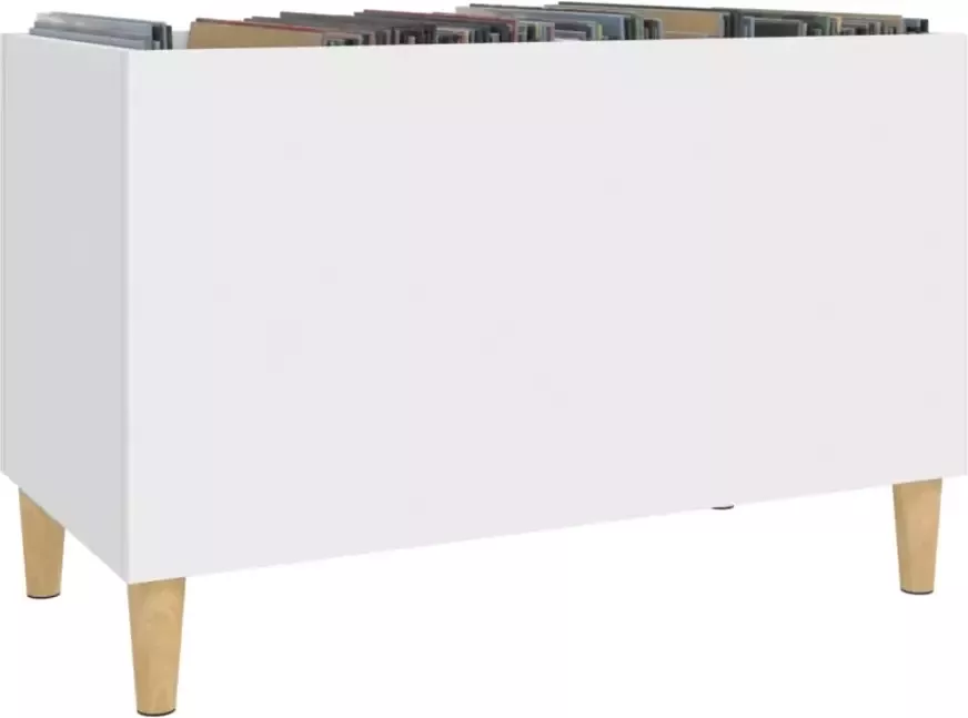 VIDAXL Platenkast 74 5x38x48 cm bewerkt hout wit - Foto 3