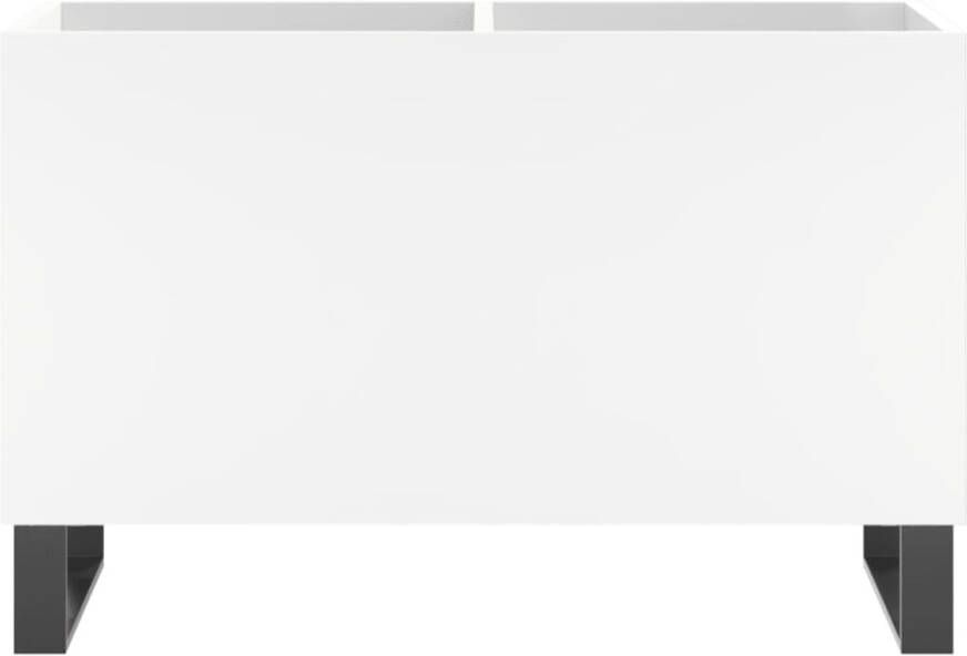 VIDAXL Platenkast 74 5x38x48 cm bewerkt hout wit - Foto 2